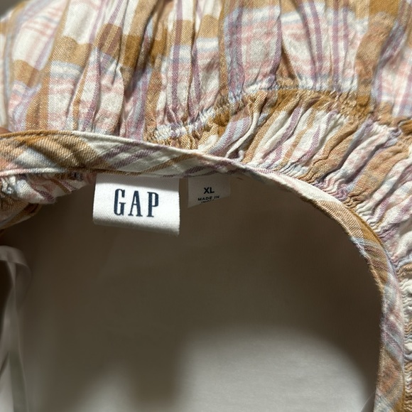 Gap Khaki Plaid Button Down Top - Picture 7 of 8